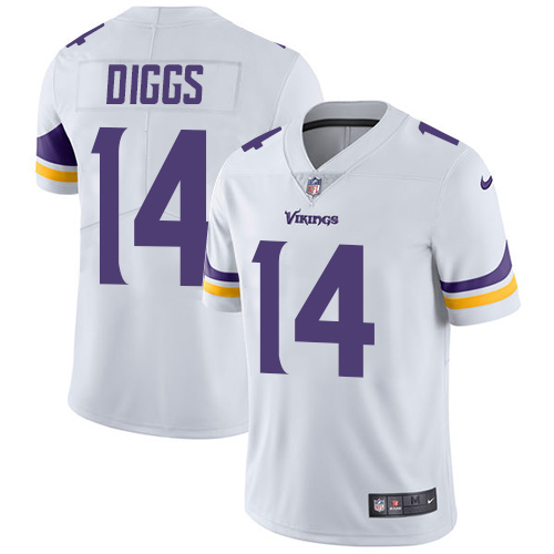 Minnesota Vikings #14 Limited Stefon Diggs White Nike NFL Road Men Jersey  Vapor Untouchable->youth nfl jersey->Youth Jersey